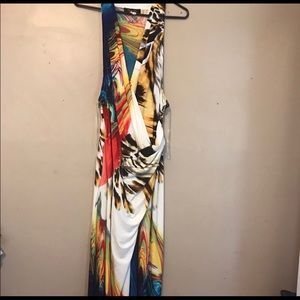 Plus size maxi wrap dress